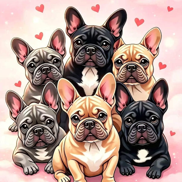 Animals Inc Sweet Pink Big Frenchie Dog Blanket - (150cm x 130cm)