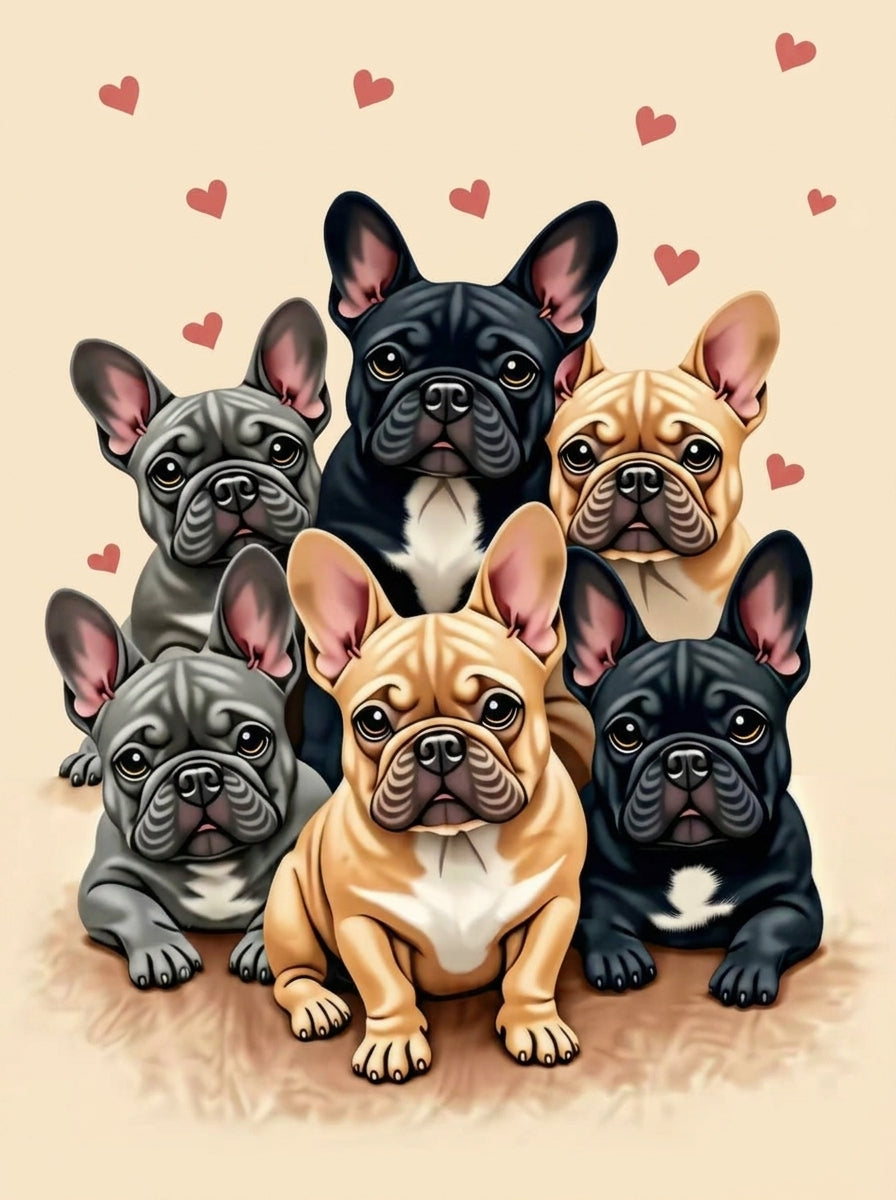 Animals Inc Warm Cream Big Frenchie Dog Blanket - (150cm x 130cm)
