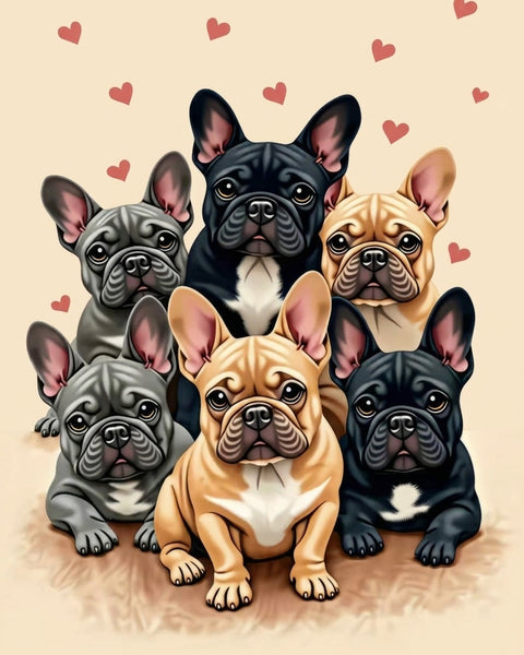 Animals Inc Warm Cream Big Frenchie Dog Blanket - (150cm x 130cm)