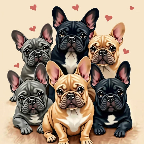 Animals Inc Warm Cream Big Frenchie Dog Blanket - (150cm x 130cm)