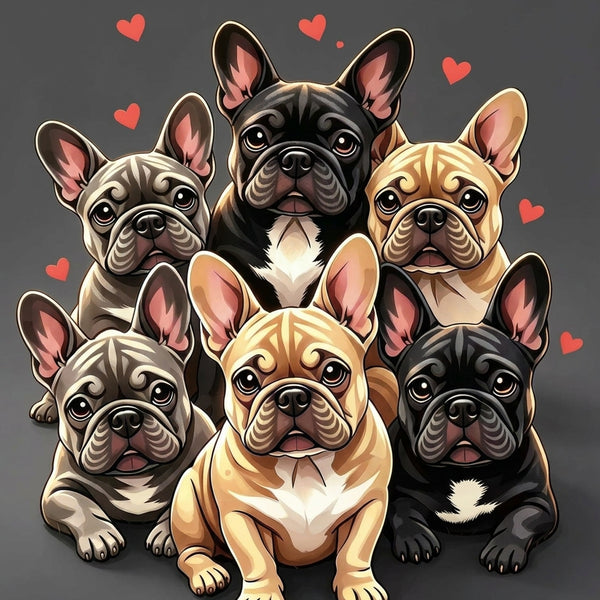 Animals Inc Studio Grey Big Frenchie Dog Blanket - (150cm x 130cm)