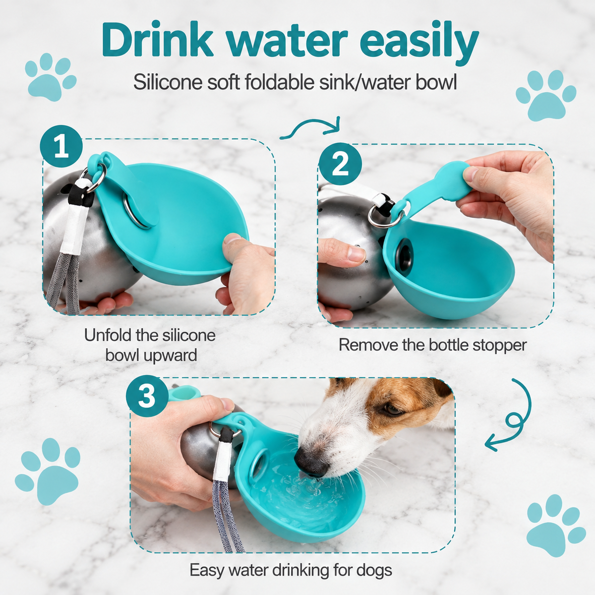 🐾 AquaPaw Go – Portable Dog Walking Water Bottle 💧
