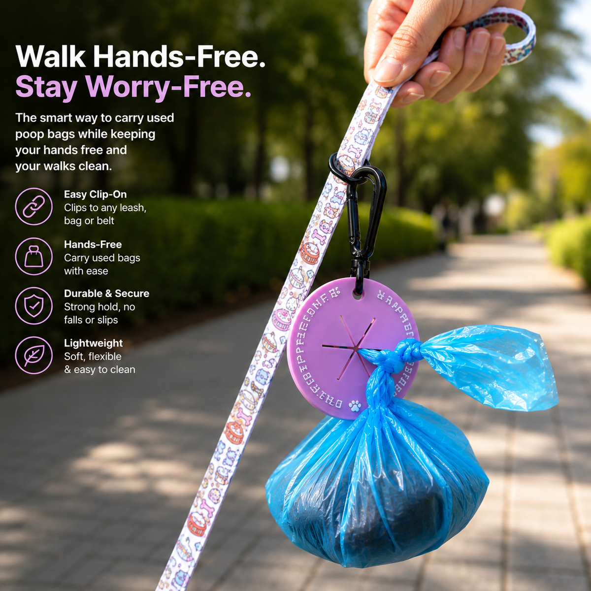 🐾 PoopPal™ Hands-Free Poop Bag Holder Clip